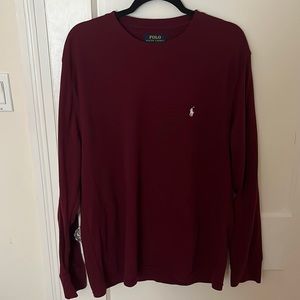 maroon waffle tee